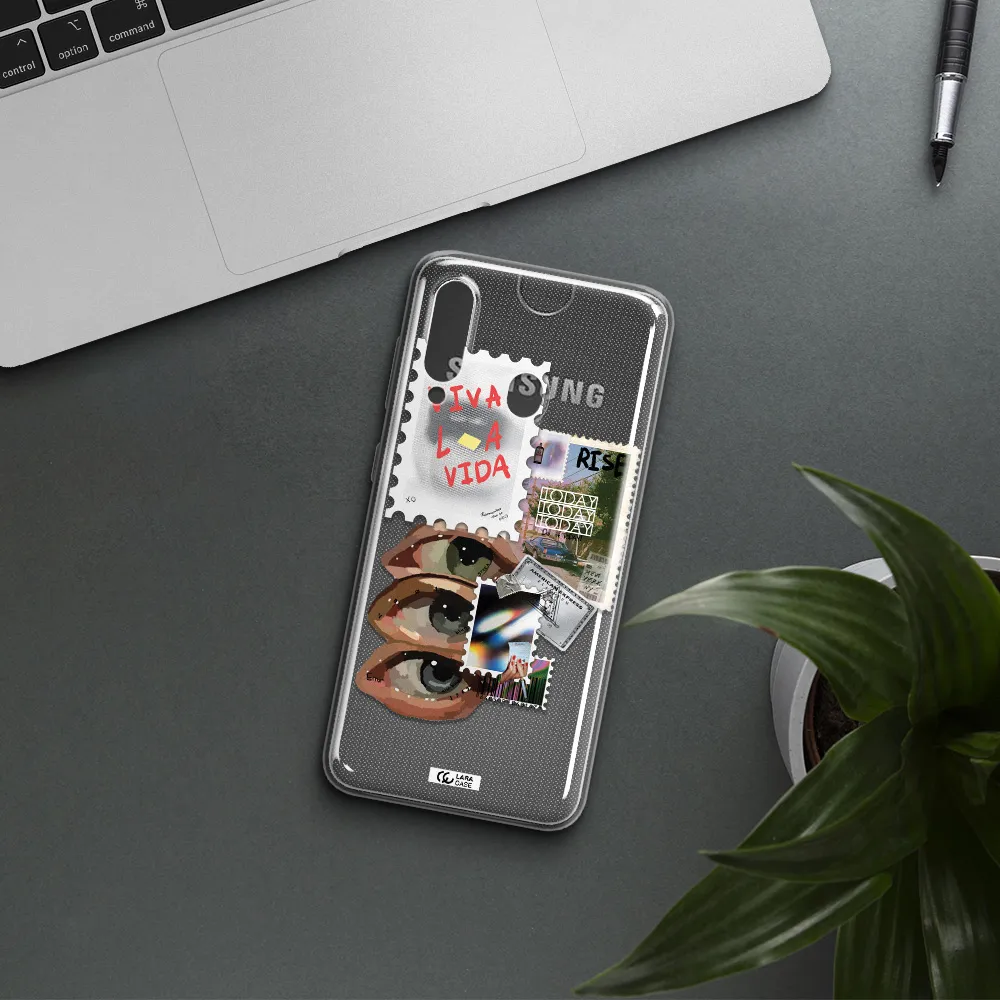 Stamp Samsung A60 Clear TPU Case