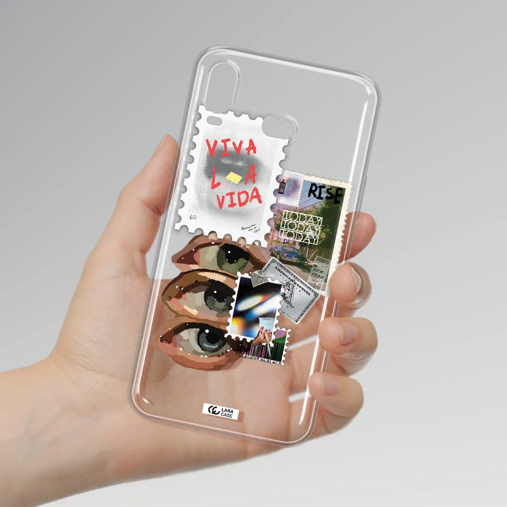 Stamp Samsung A6S Clear TPU Case