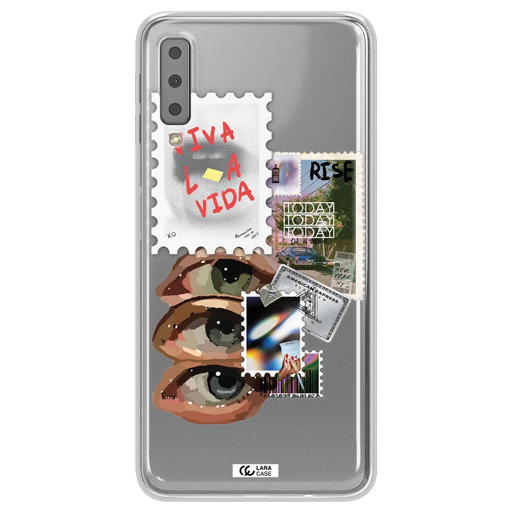 Stamp Samsung A7 2018 Clear TPU Case