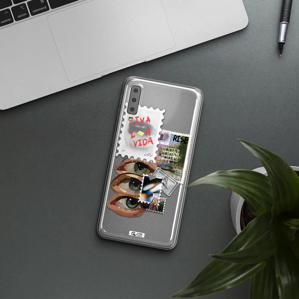 Stamp Samsung A7 2018 Clear TPU Case