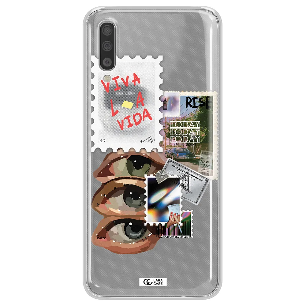 Stamp Samsung A70 Clear TPU Case