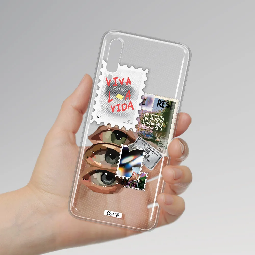 Stamp Samsung A70 Clear TPU Case