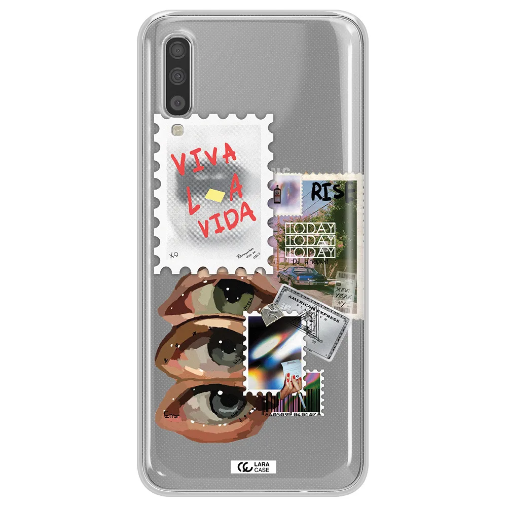 Stamp Samsung A70S Clear Tpu Case