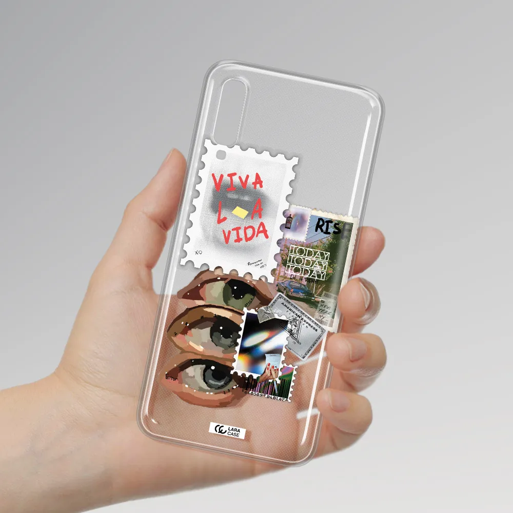 Stamp Samsung A70S Clear Tpu Case