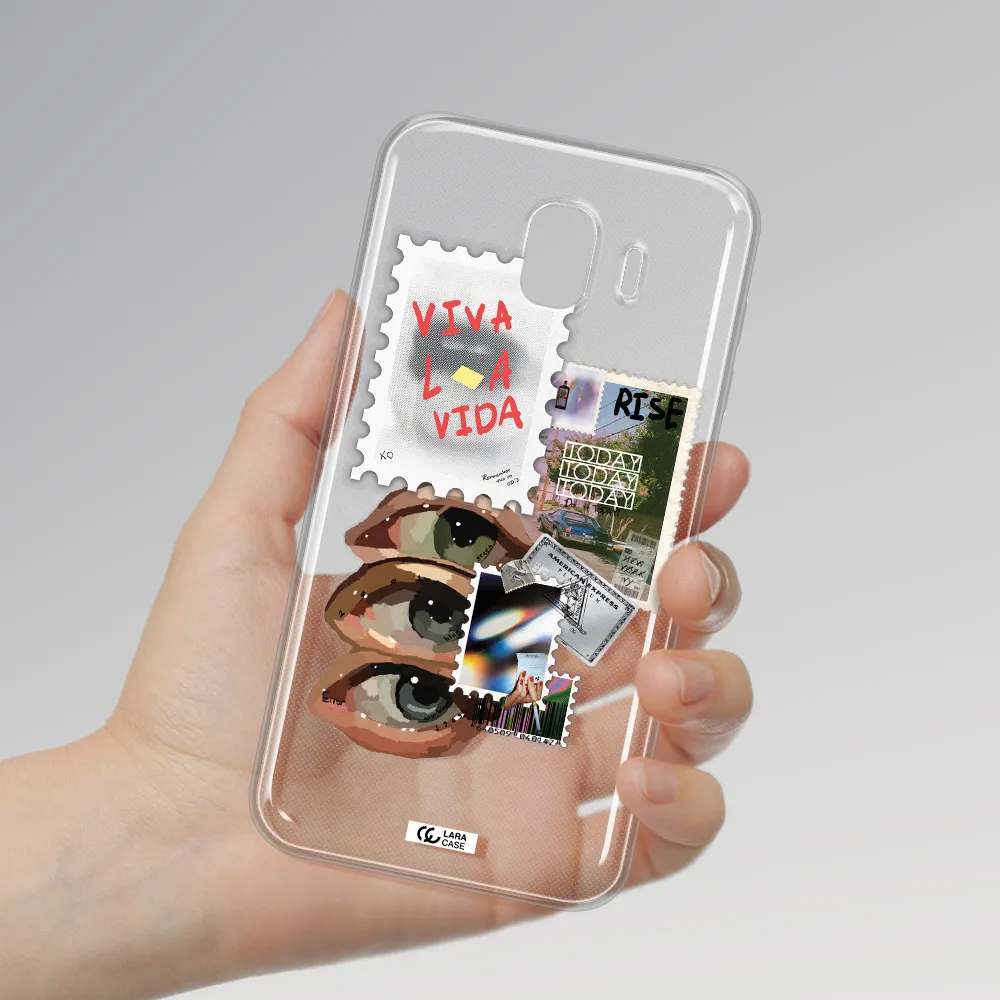 Stamp Samsung J4 Clear TPU Case