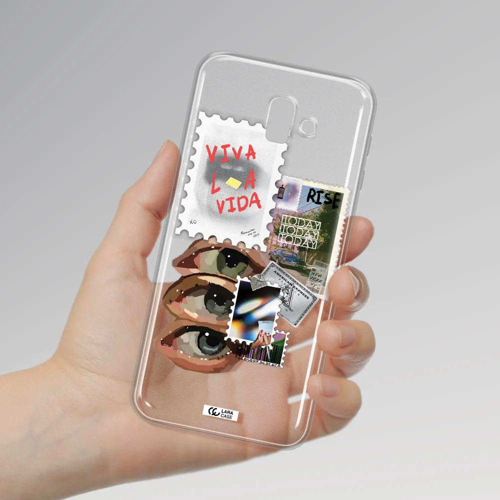Stamp Samsung J6 Plus Clear TPU Case