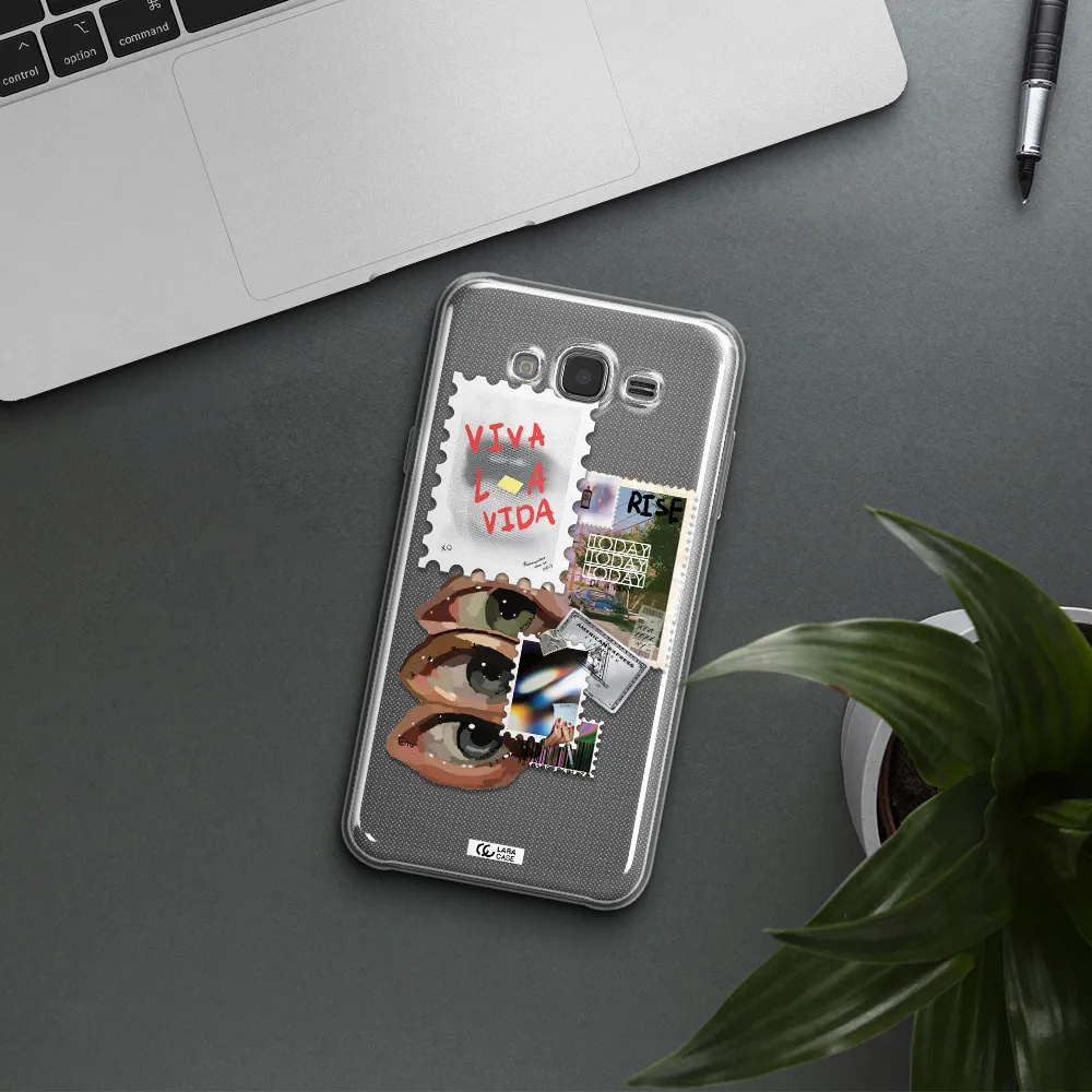 Stamp Samsung J7 2015 Clear TPU Case