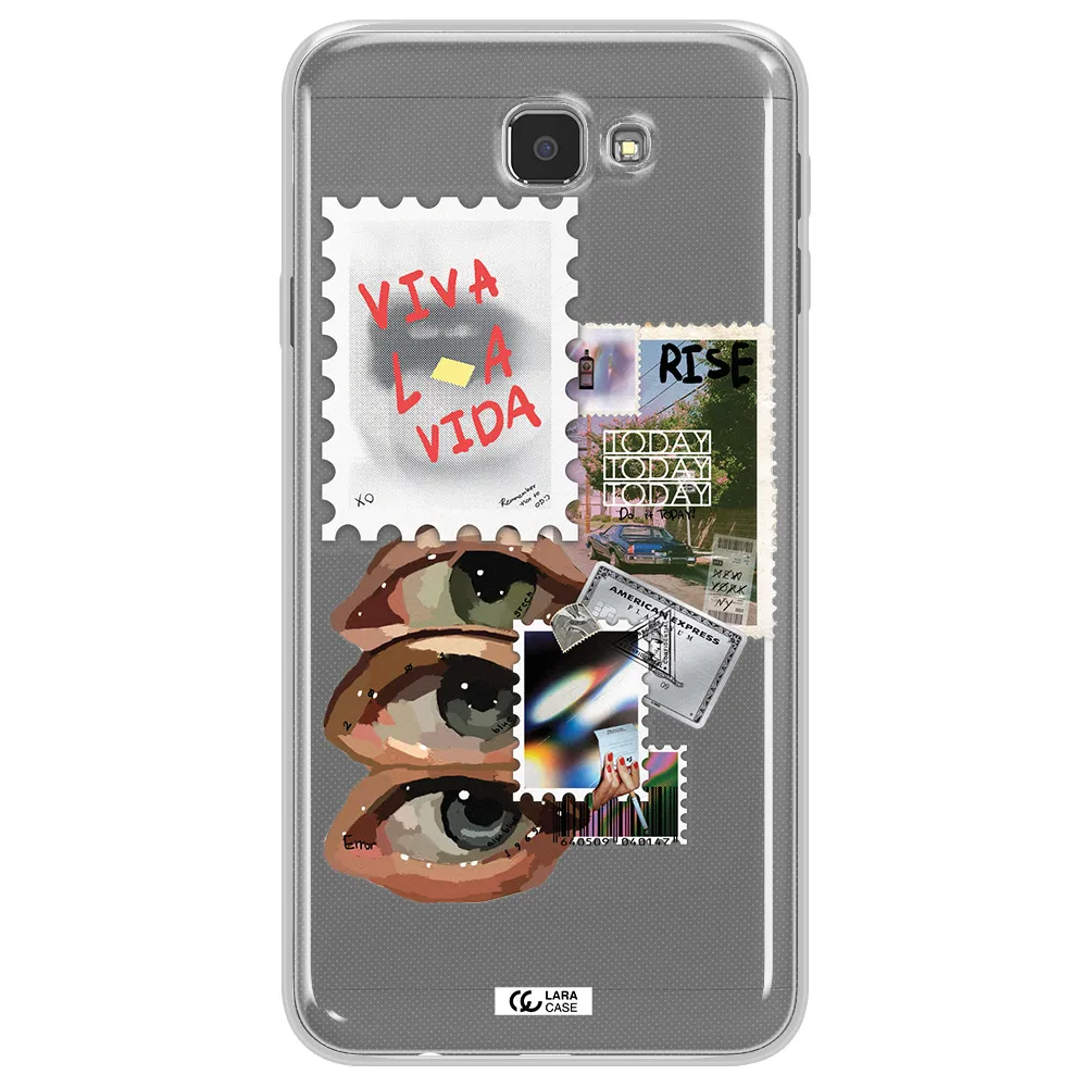 Stamp Samsung J7 Prim Clear TPU Case