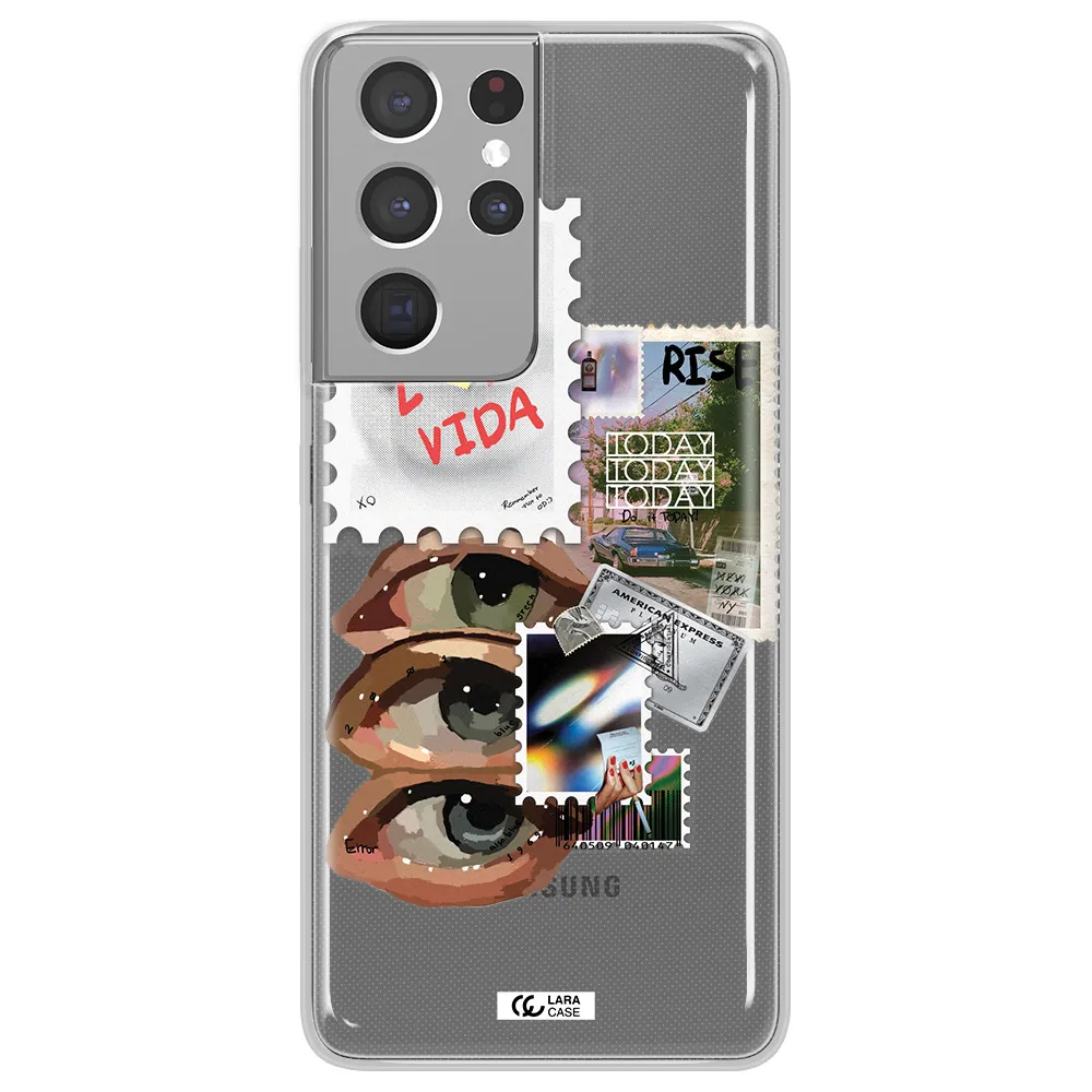Stamp Samsung S21 Ultra Clear TPU Case