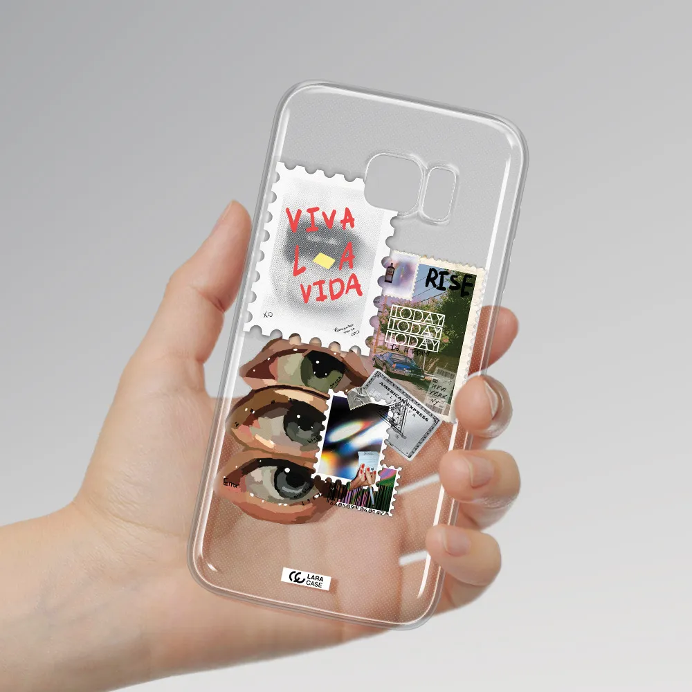 Stamp Samsung S7 Edge Clear TPU Case