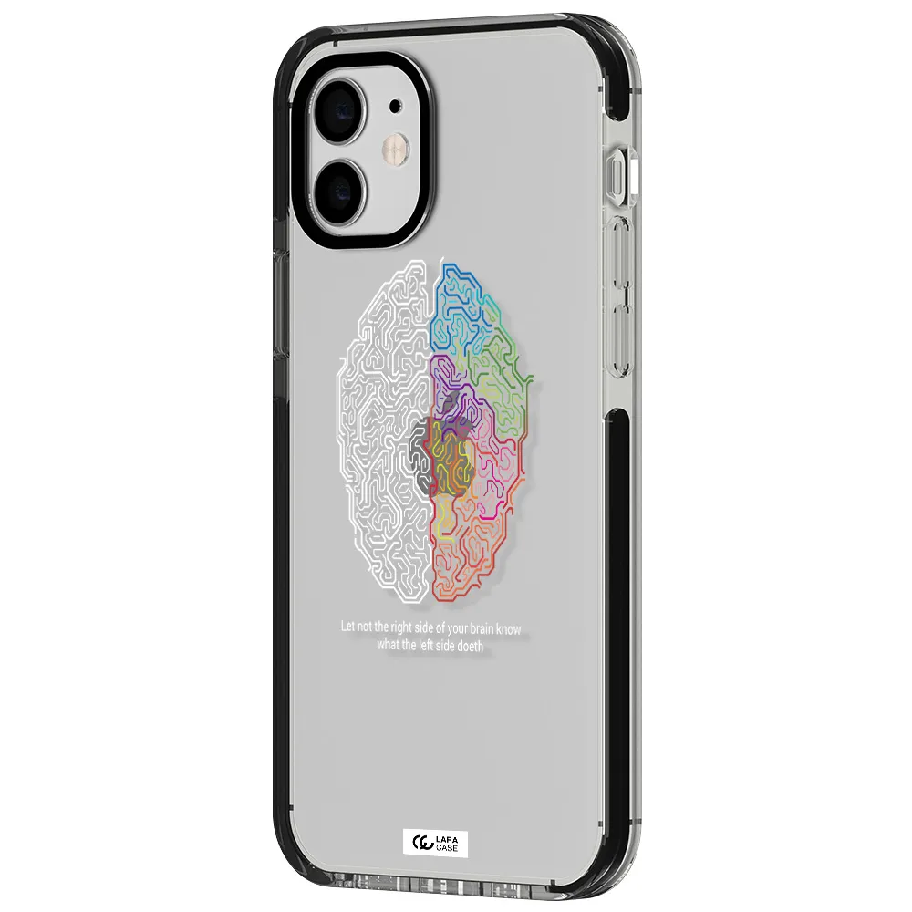 Brain Apple iPhone 11 impact black border Case