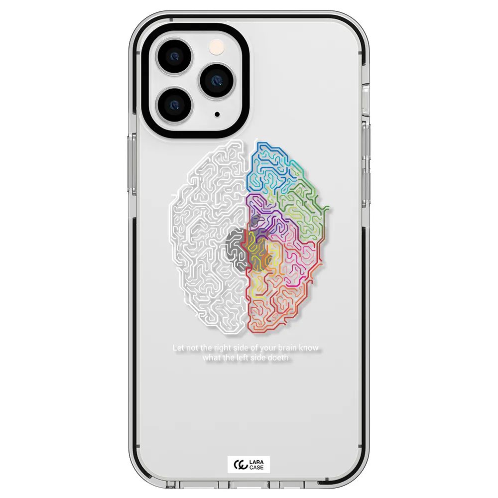 Brain Apple iPhone 11 pro impact black border Case