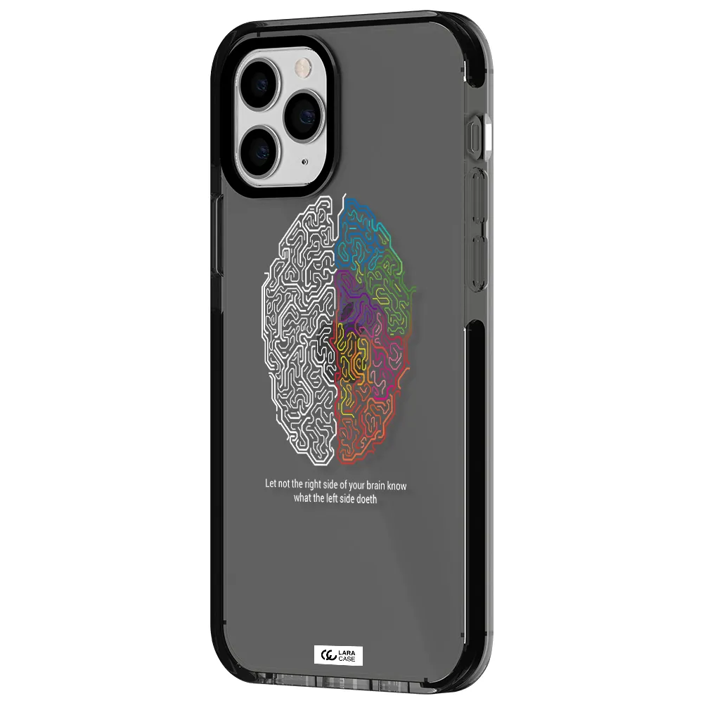 Brain Apple iPhone 11 pro max impact Smoke Black Case