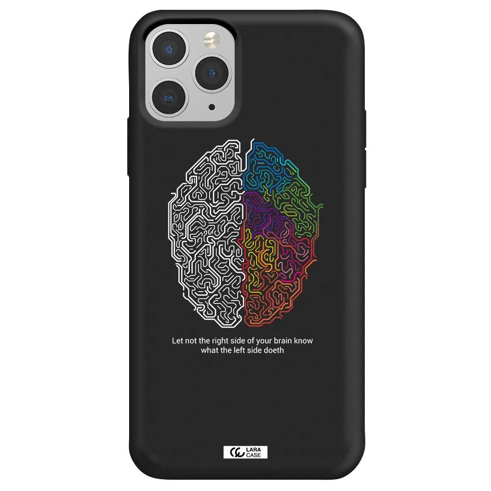 Brain Apple iPhone 11 pro max Silicone black Case