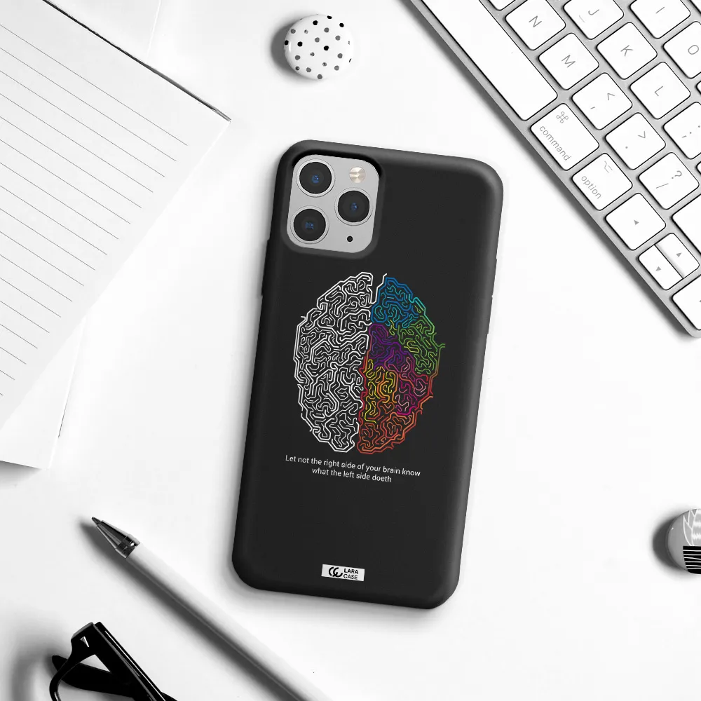 Brain Apple iPhone 11 pro max Silicone black Case