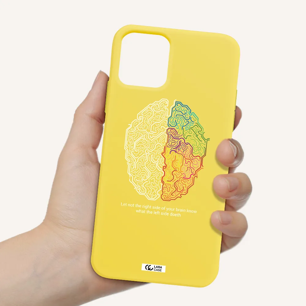 Brain Apple iPhone 11 pro Silicone canary yellow Case