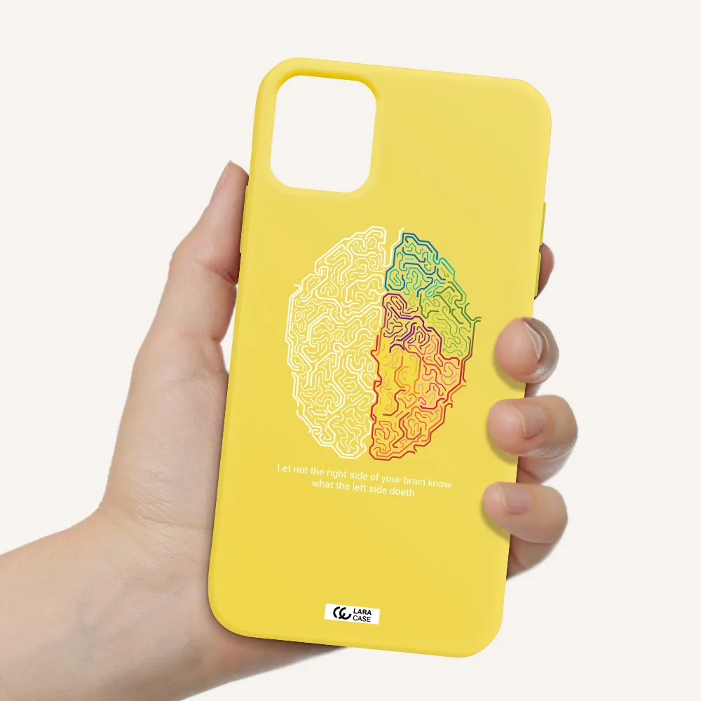 Brain Apple iPhone 11 Silicone canary yellow Case