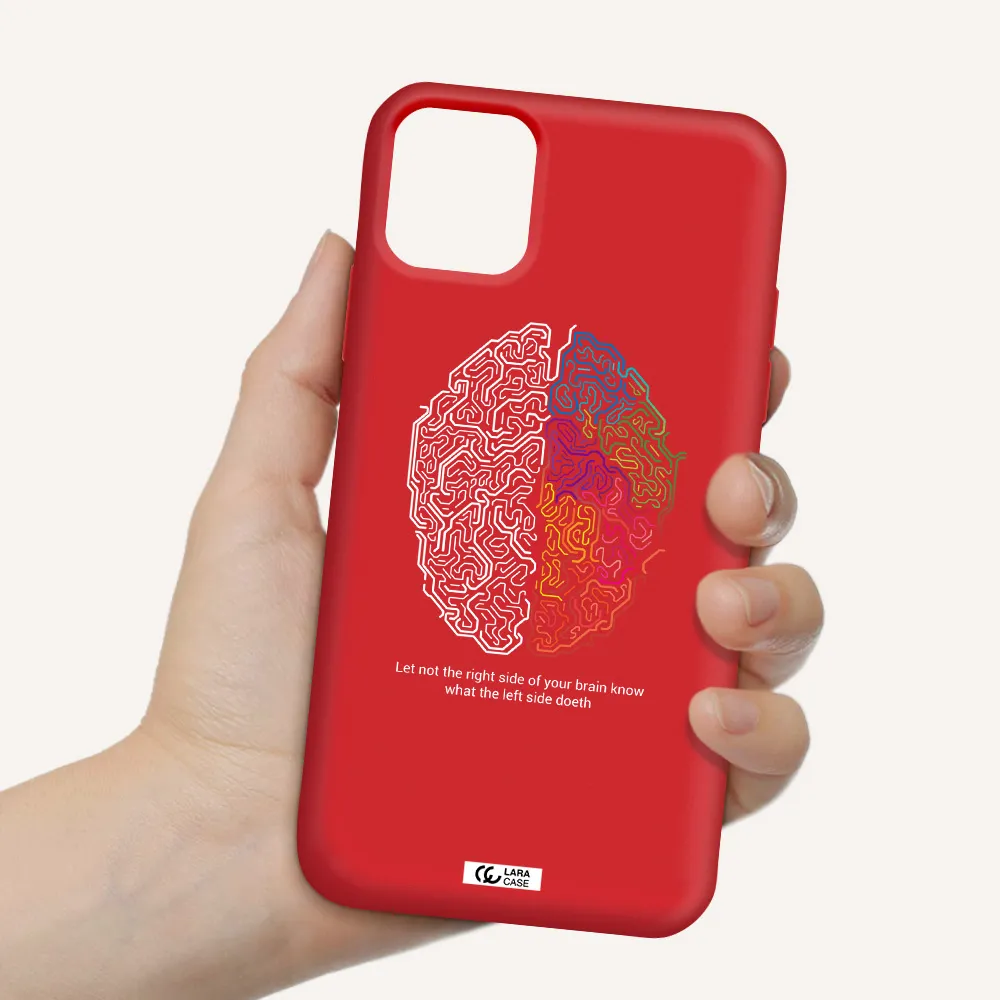 Brain Apple iPhone 11 Silicone Imperial Red Case