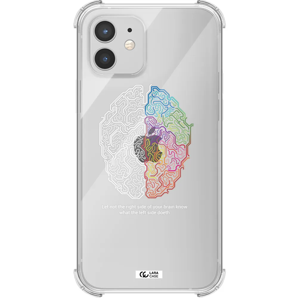 Brain Apple iPhone 12 Clear PC Case