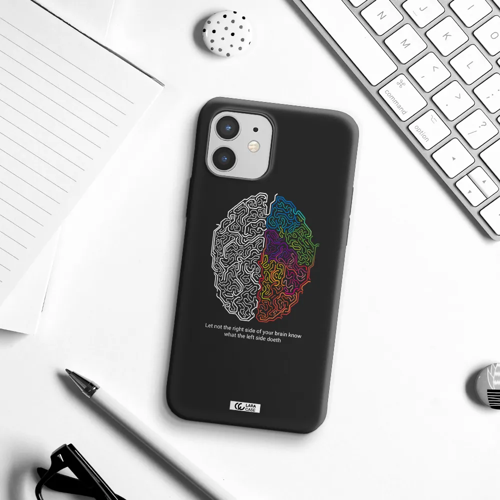 Brain Apple iPhone 12 mini Silicone black Case