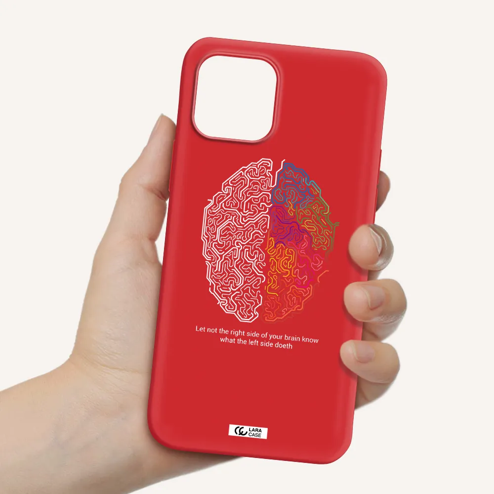 Brain Apple iPhone 12 mini Silicone Imperial Red Case