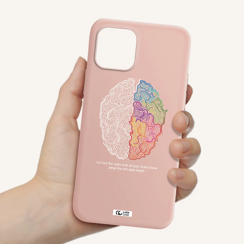 Brain Apple iPhone 12 mini Silicone pastel pink Case