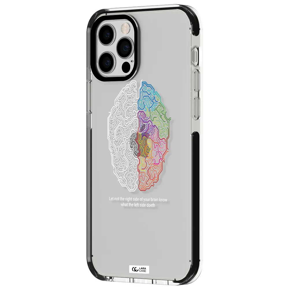 Brain Apple iPhone 12 pro impact black border Case