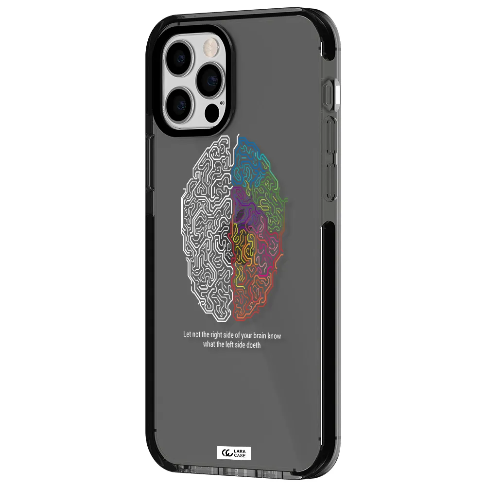 Brain Apple iPhone 12 pro impact Smoke Black Case