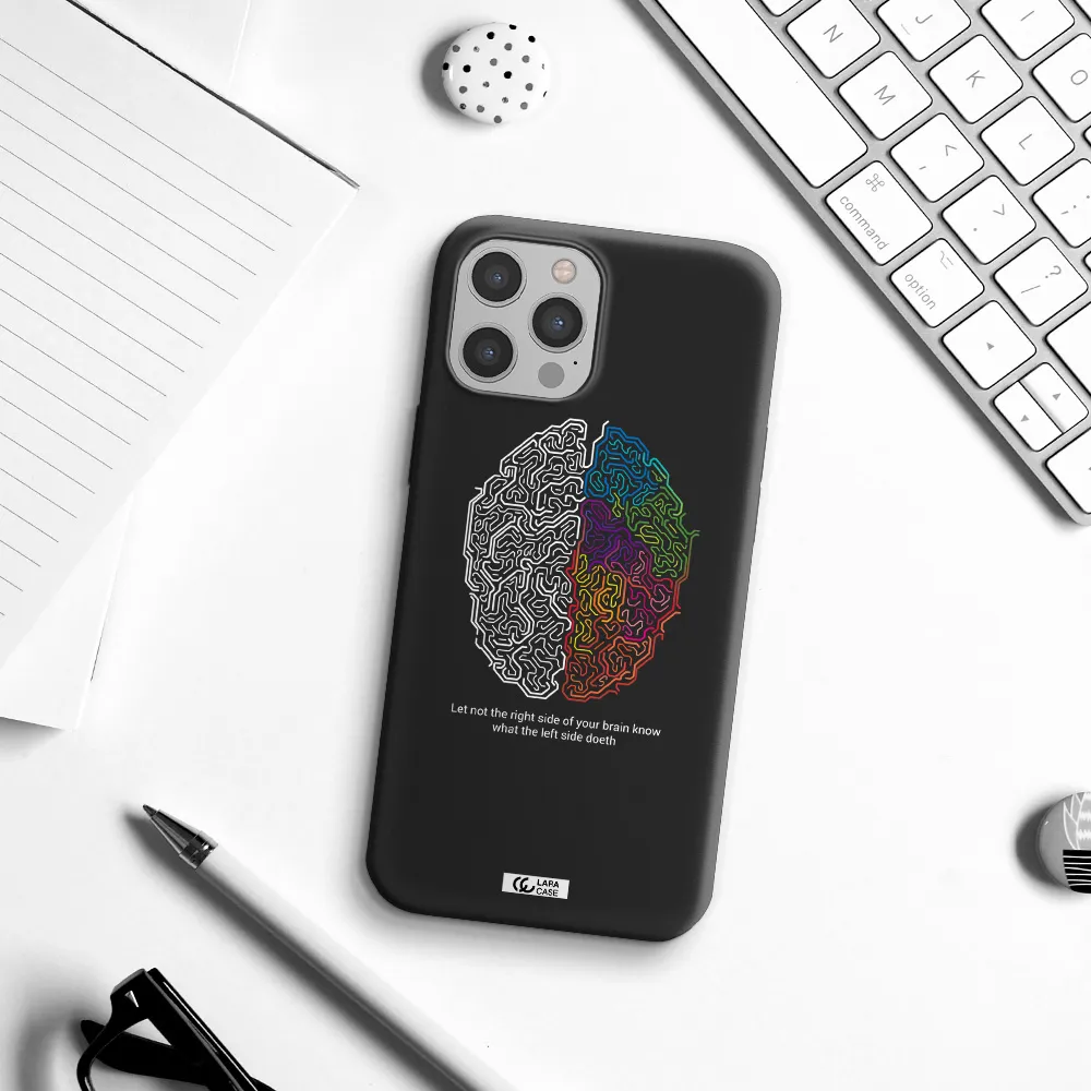 Brain Apple iPhone 12 pro max Silicone black Case