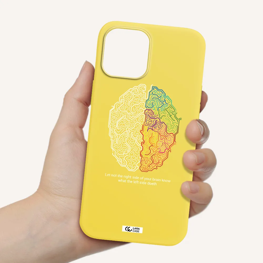 Brain Apple iPhone 12 pro max Silicone canary yellow Case