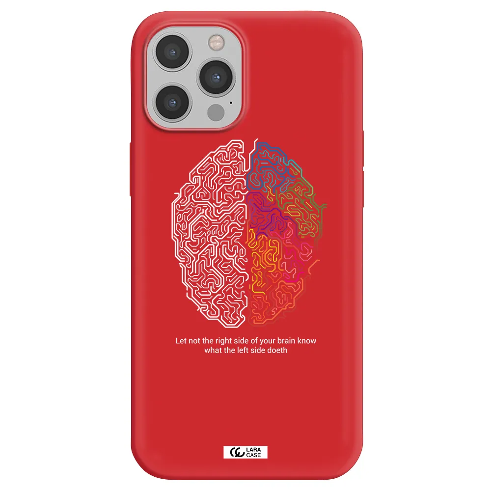 Brain Apple iPhone 12 pro max Silicone Imperial Red Case