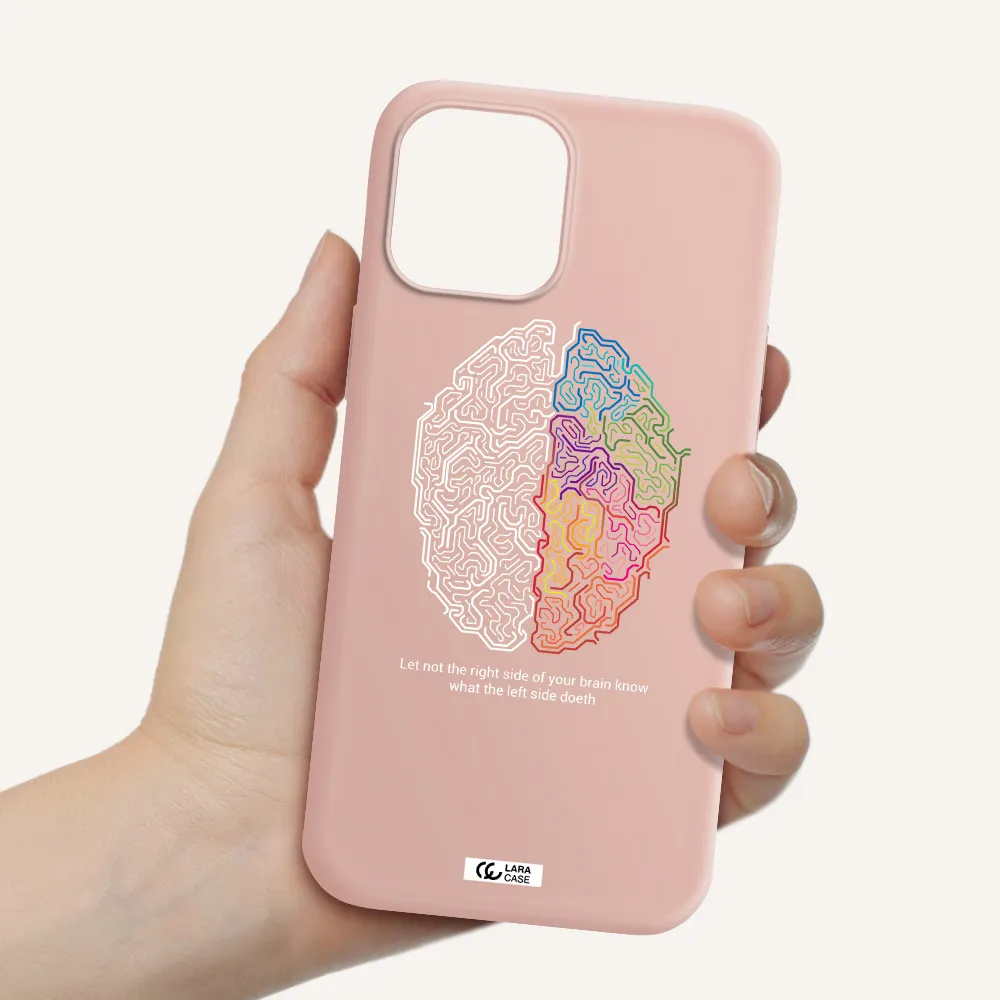 Brain Apple iPhone 12 pro max Silicone pastel pink Case