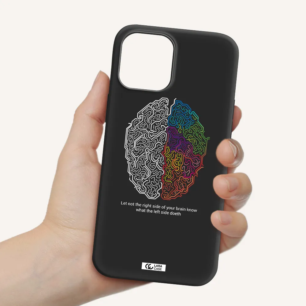Brain Apple iPhone 12 pro Silicone black Case