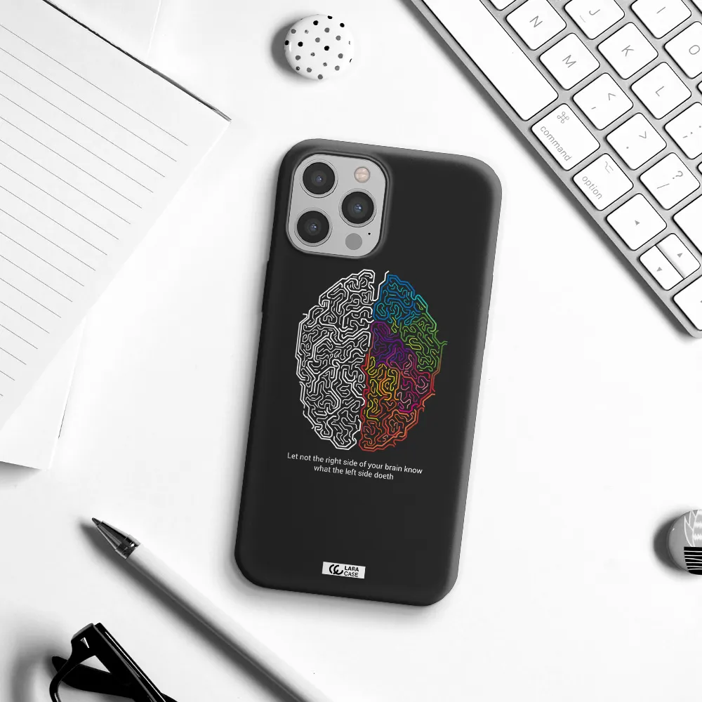 Brain Apple iPhone 12 pro Silicone black Case
