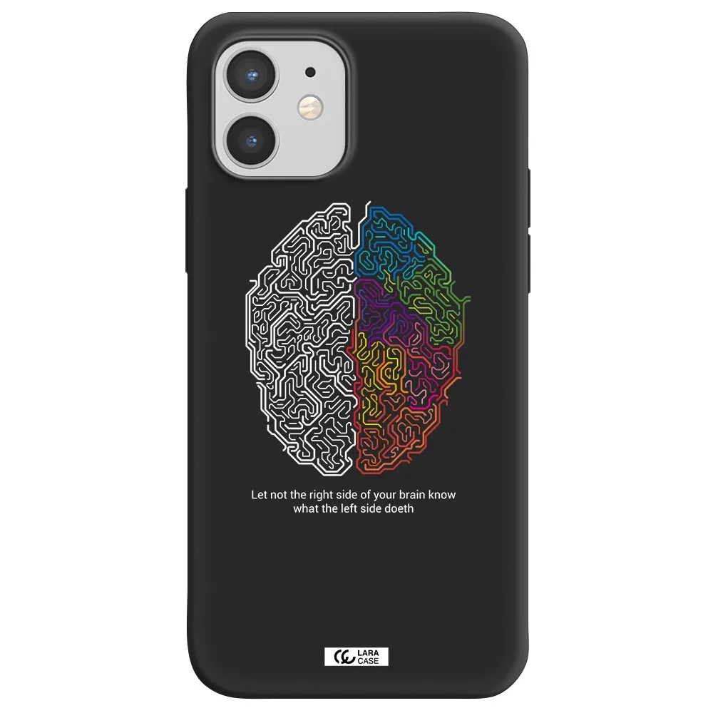 Brain Apple iPhone 12 Silicone black Case