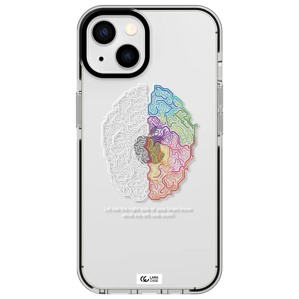 Brain Apple iPhone 13 impact black border Case