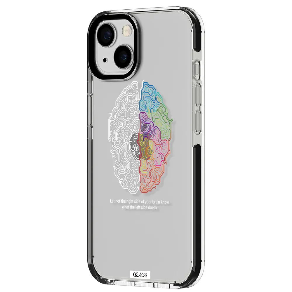 Brain Apple iPhone 13 impact black border Case