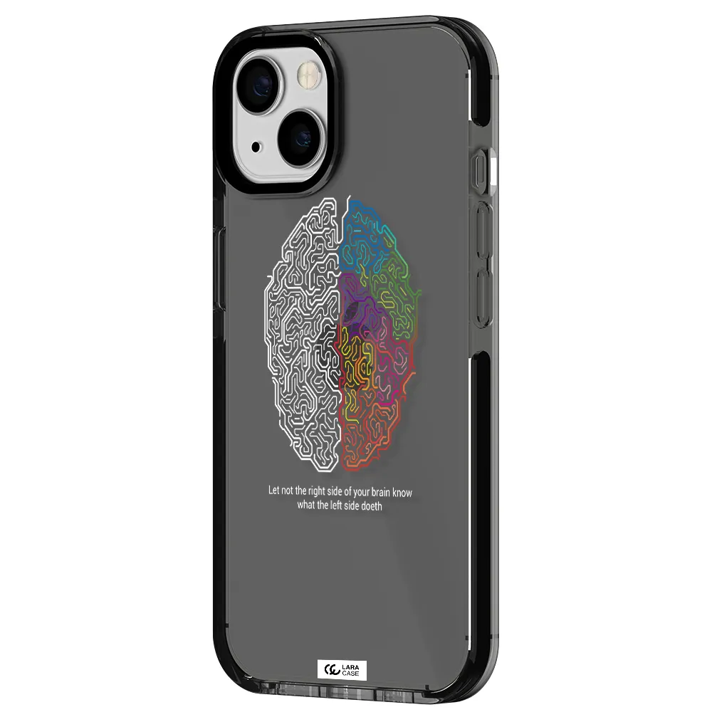 Brain Apple iPhone 13 impact Smoke Black Case