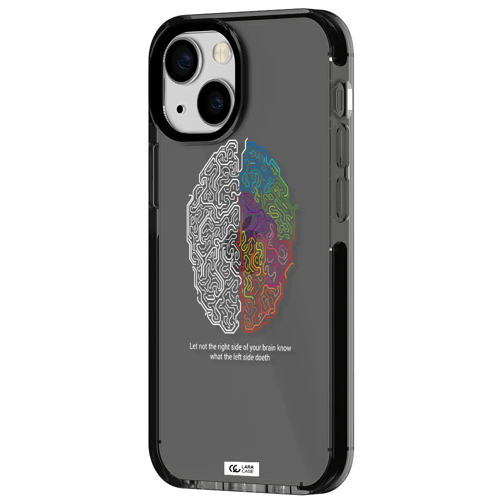 Brain Apple iPhone 13 mini impact Smoke Black Case
