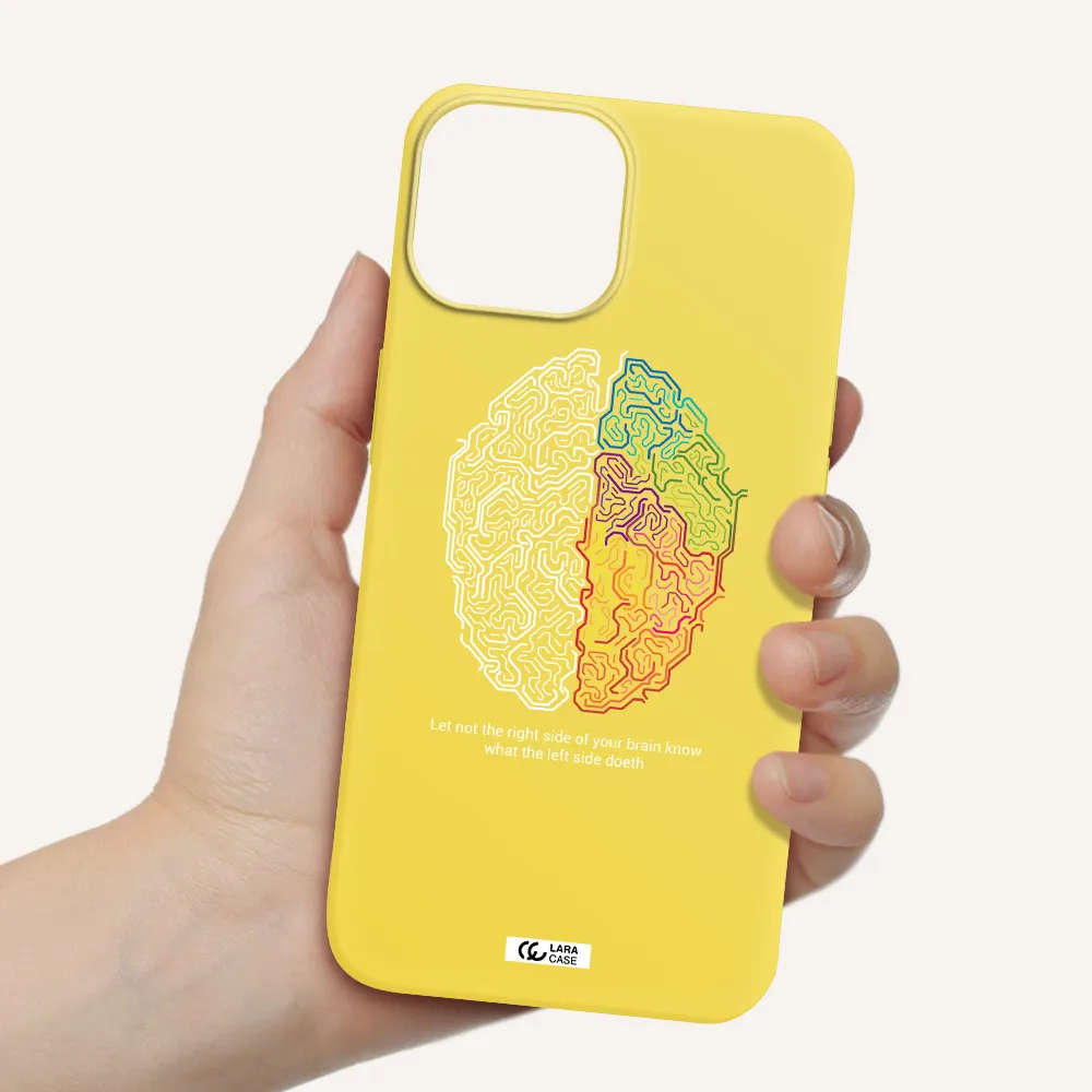 Brain Apple iPhone 13 mini Silicone canary yellow Case