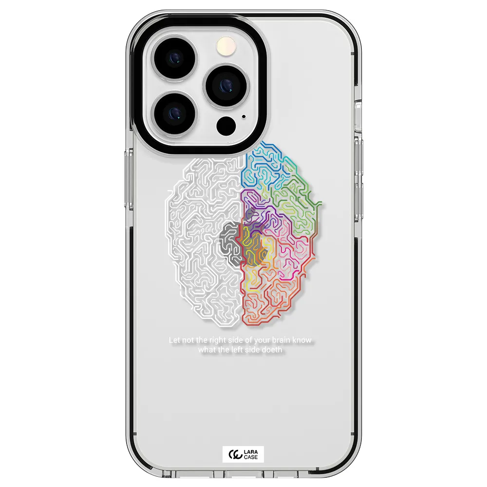 Brain Apple iPhone 13 Pro impact black border Case