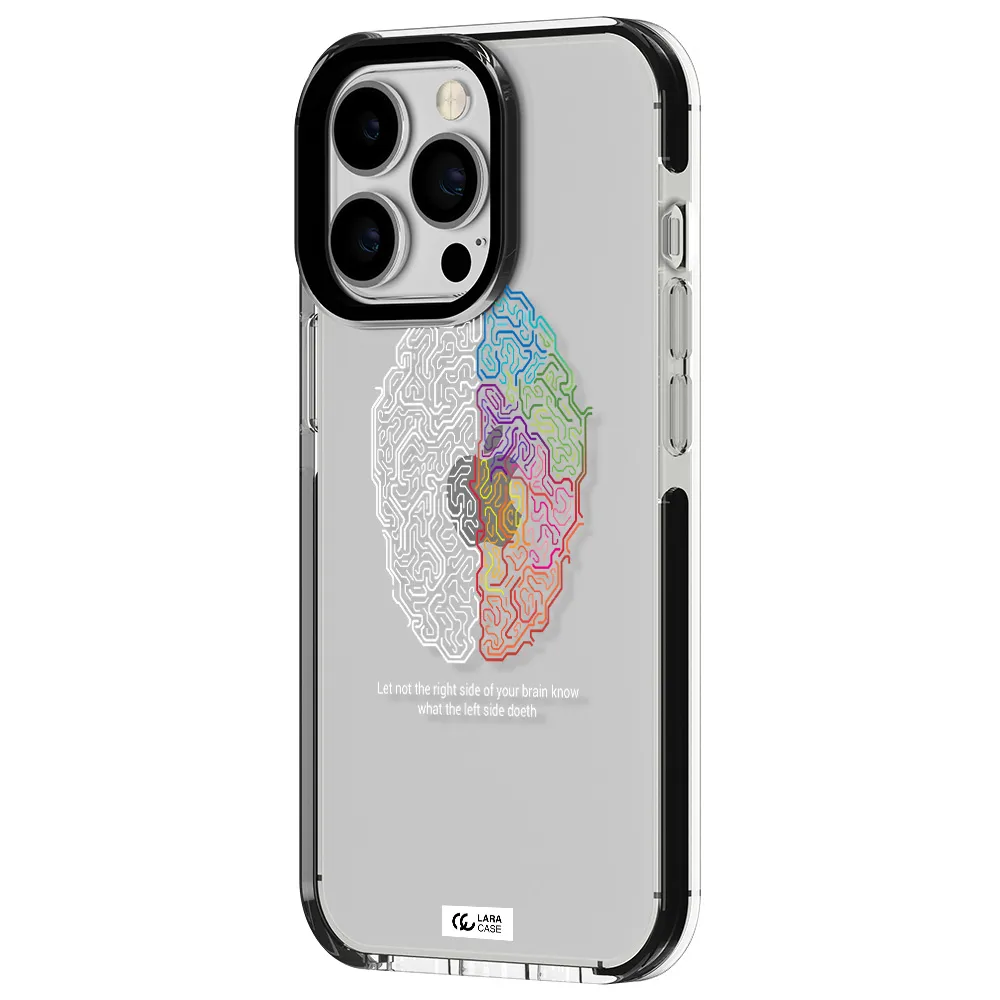 Brain Apple iPhone 13 Pro impact black border Case