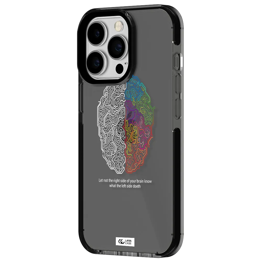 Brain Apple iPhone 13 Pro impact Smoke Black Case