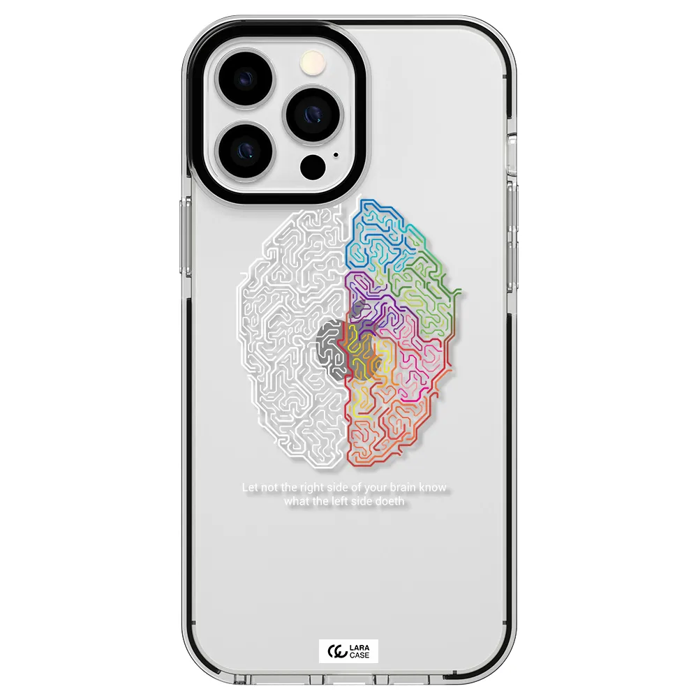 Brain Apple iPhone 13 Pro Max impact black border Case