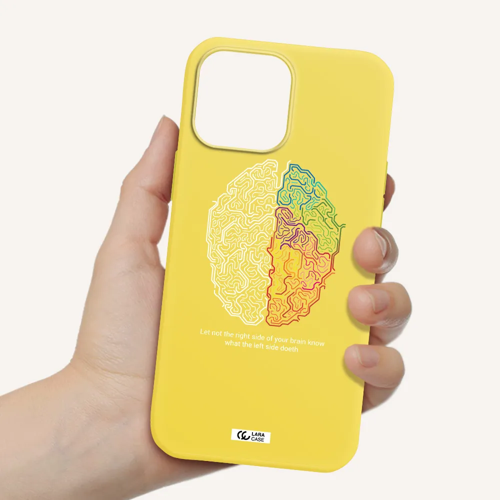 Brain Apple iPhone 13 Pro Silicone canary yellow Case