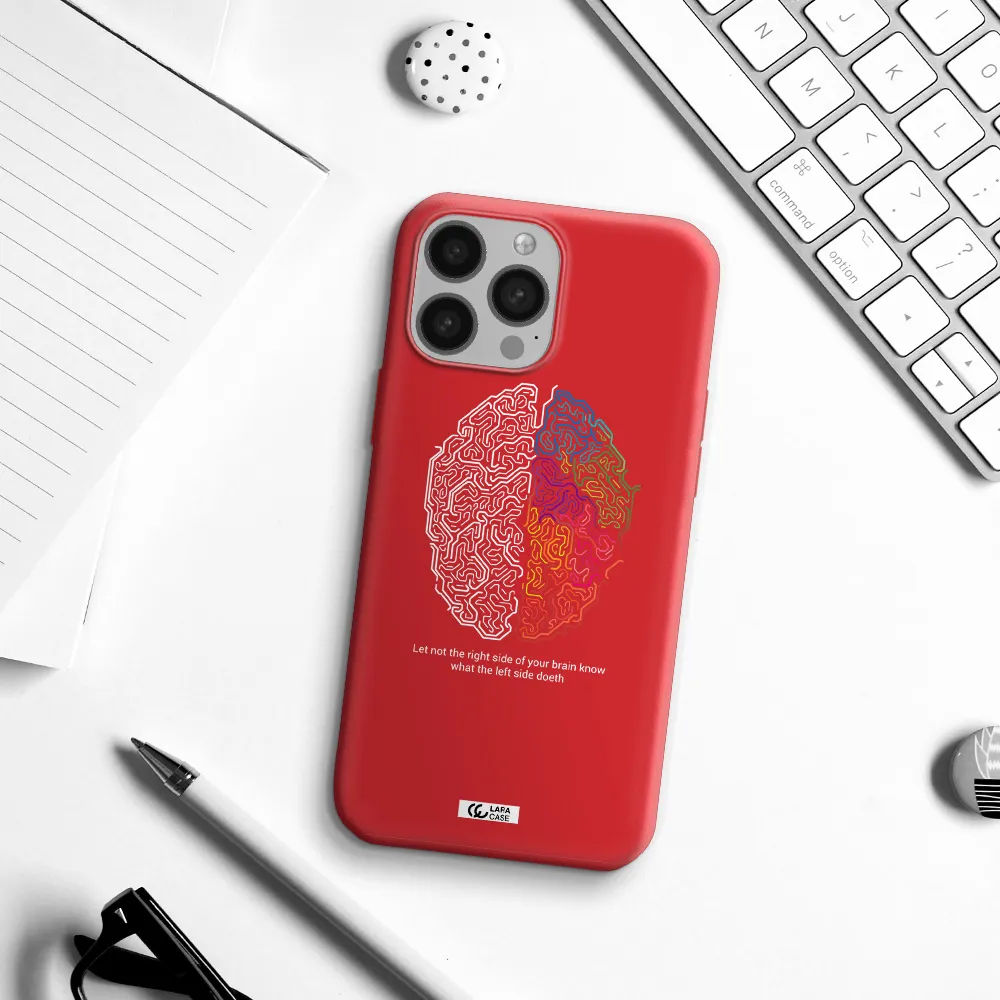 Brain Apple iPhone 13 Pro Silicone Imperial Red Case
