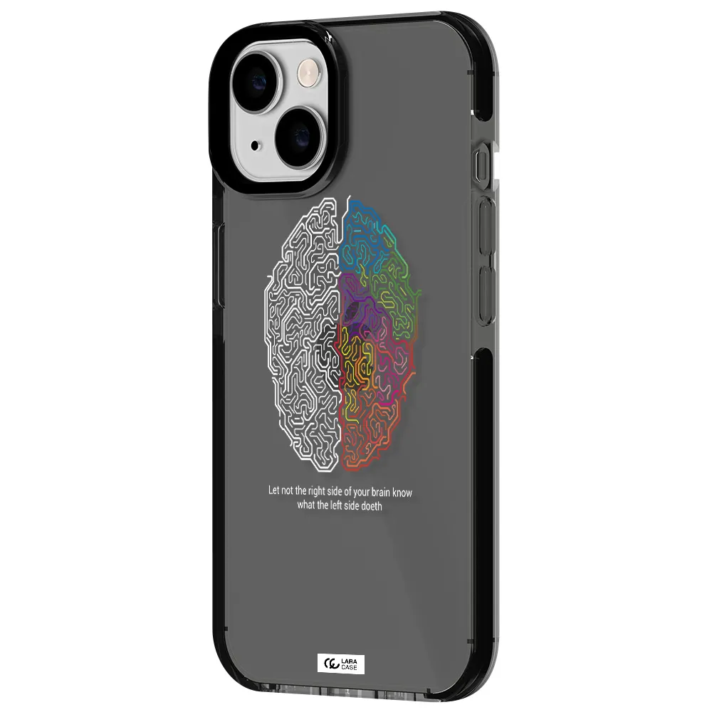 Brain Apple iPhone 14 impact Smoke Black Case
