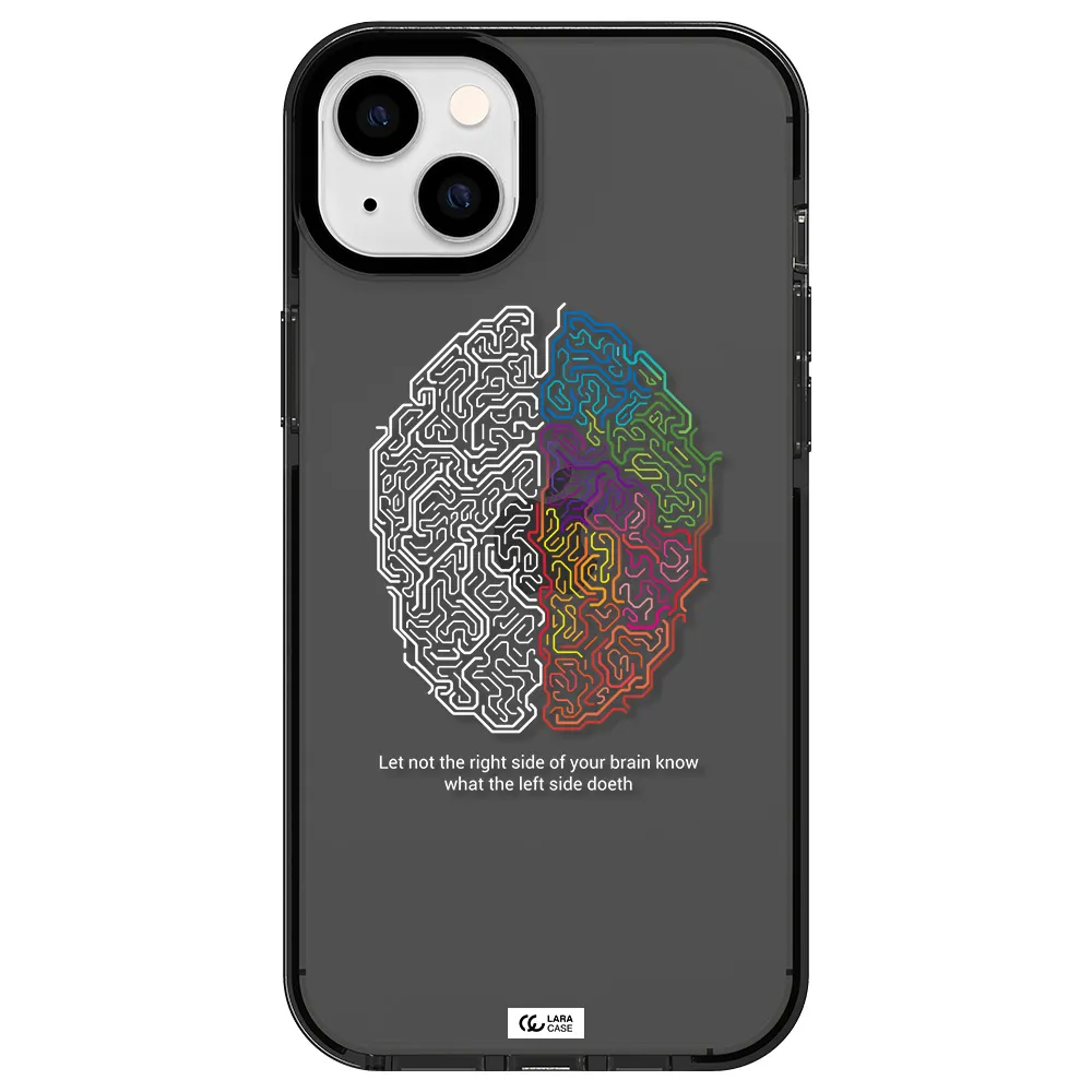 Brain Apple iPhone 14 plus impact Smoke Black Case