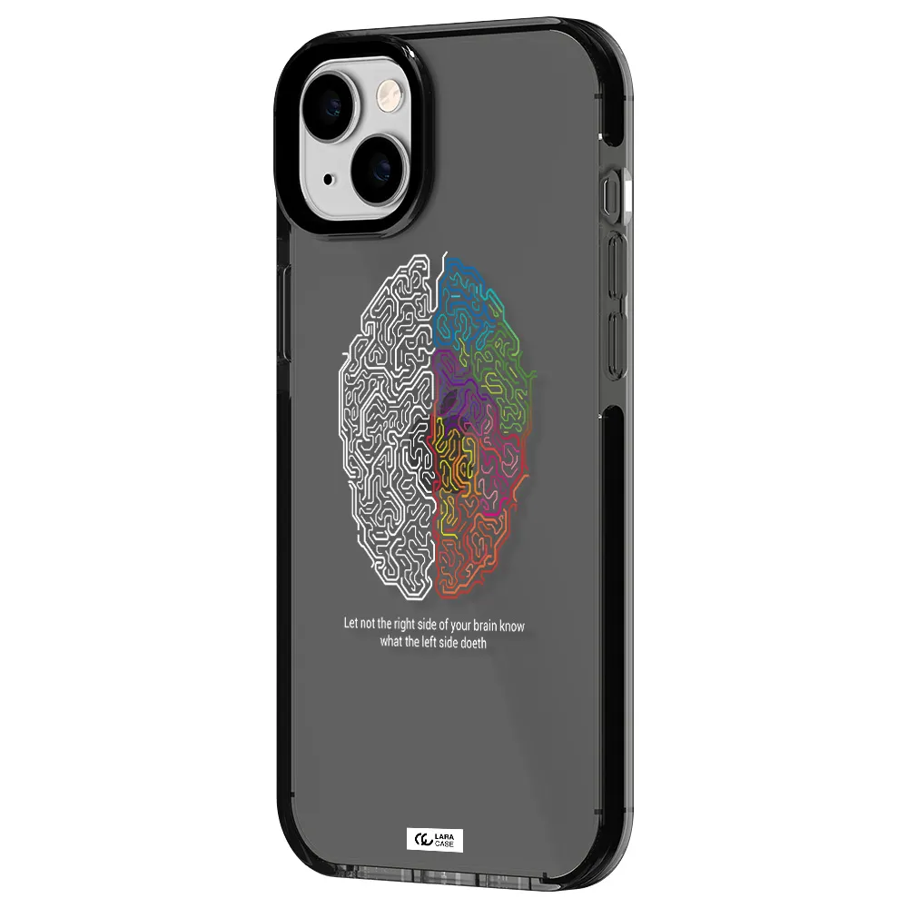 Brain Apple iPhone 14 plus impact Smoke Black Case