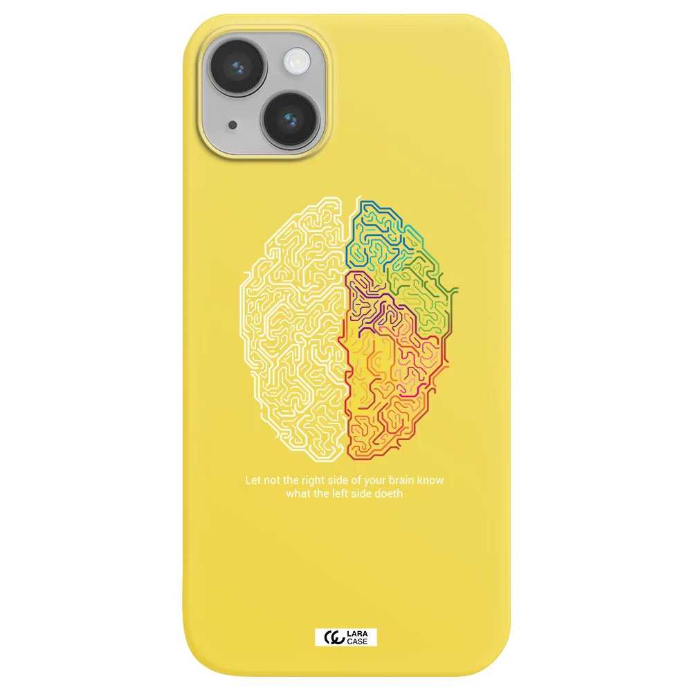 Brain Apple iPhone 14 plus Silicone canary yellow Case